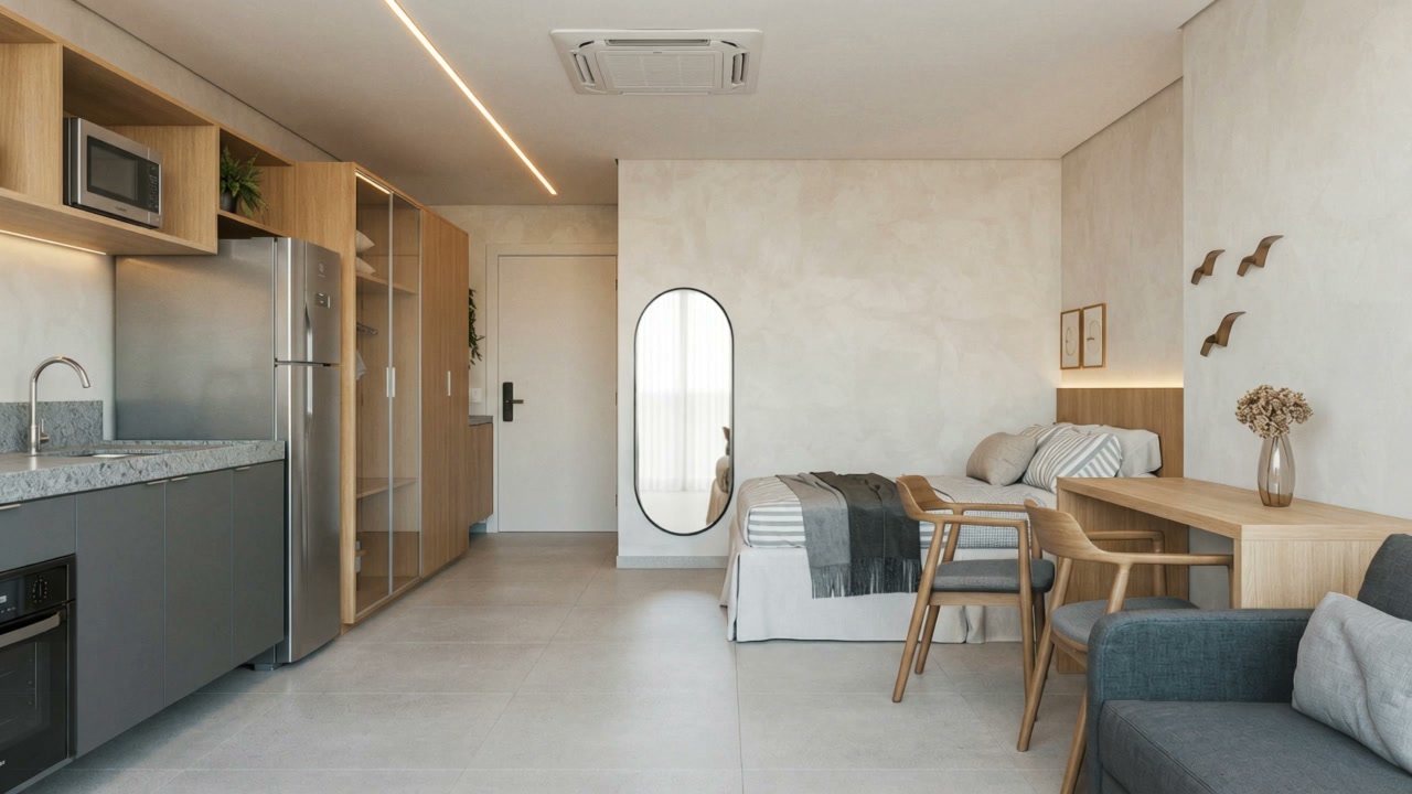 Apartamento Personalizze pronto para morar, com iluminação natural